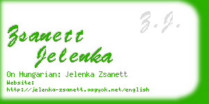 zsanett jelenka business card